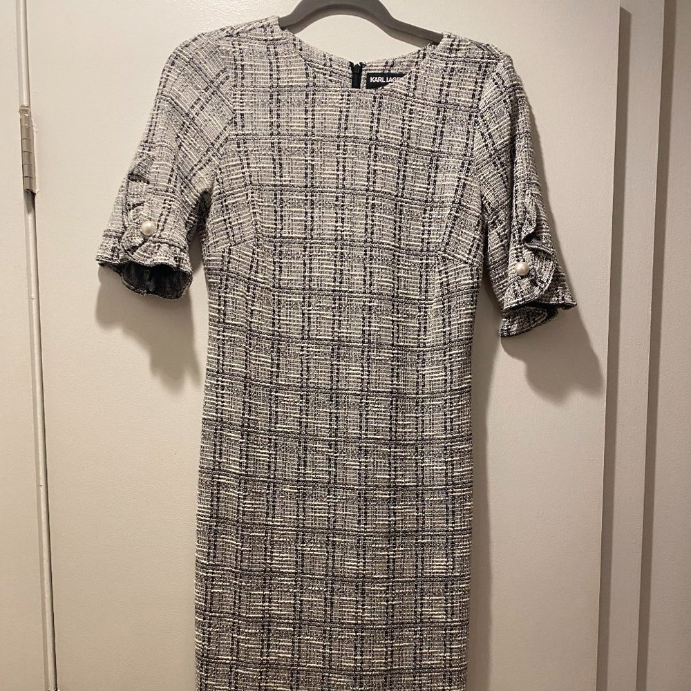 Grey/White/Black Dress